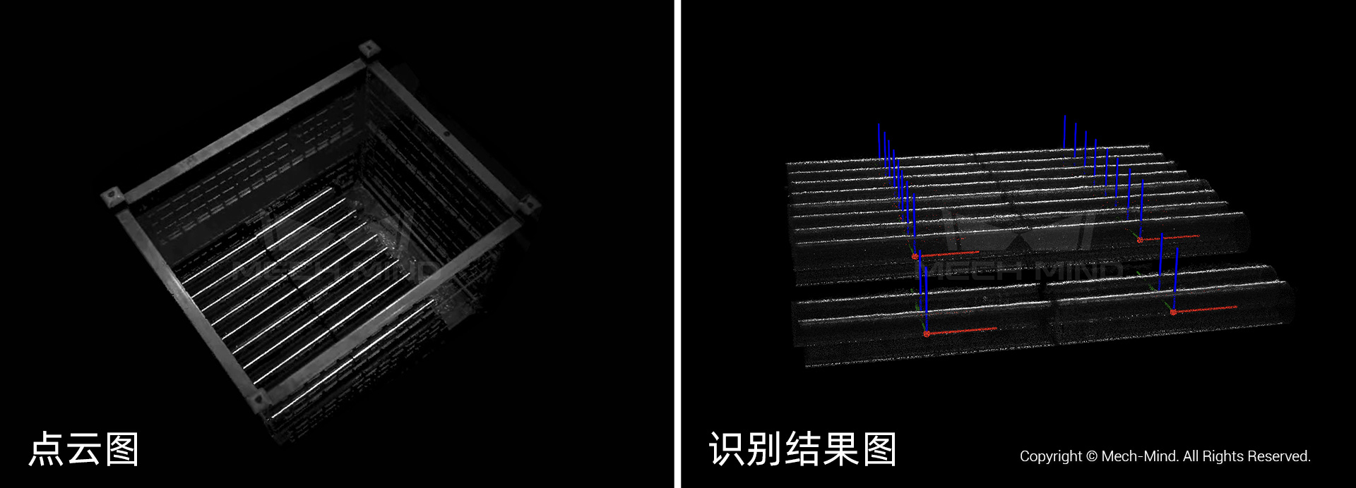梅卡曼德AI+3D工程機械上下料解決方案——高質量成像、快速新增品規、深框穩定識別抓取